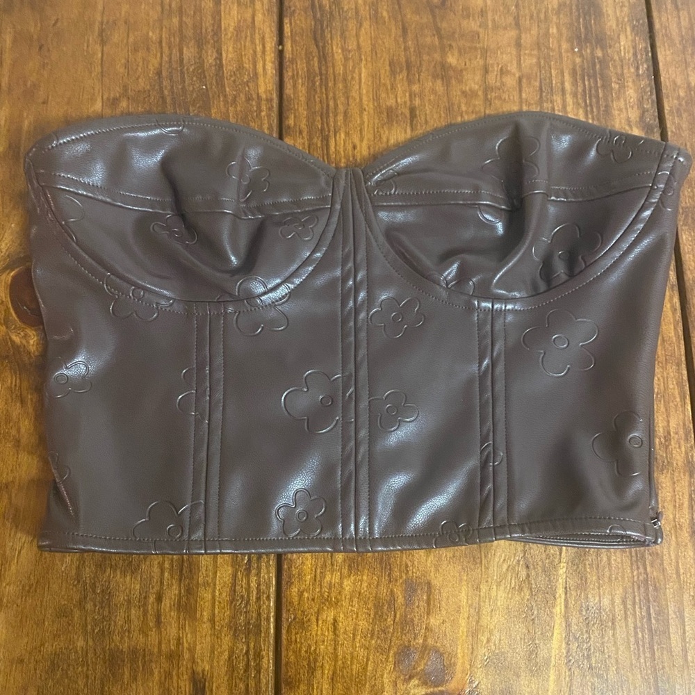 Pretty Garage leather crop top